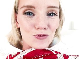 Fucking The Adorable Blonde And Nutting In Her Mouth